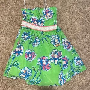 Lilly Pulitzer green strapless dress